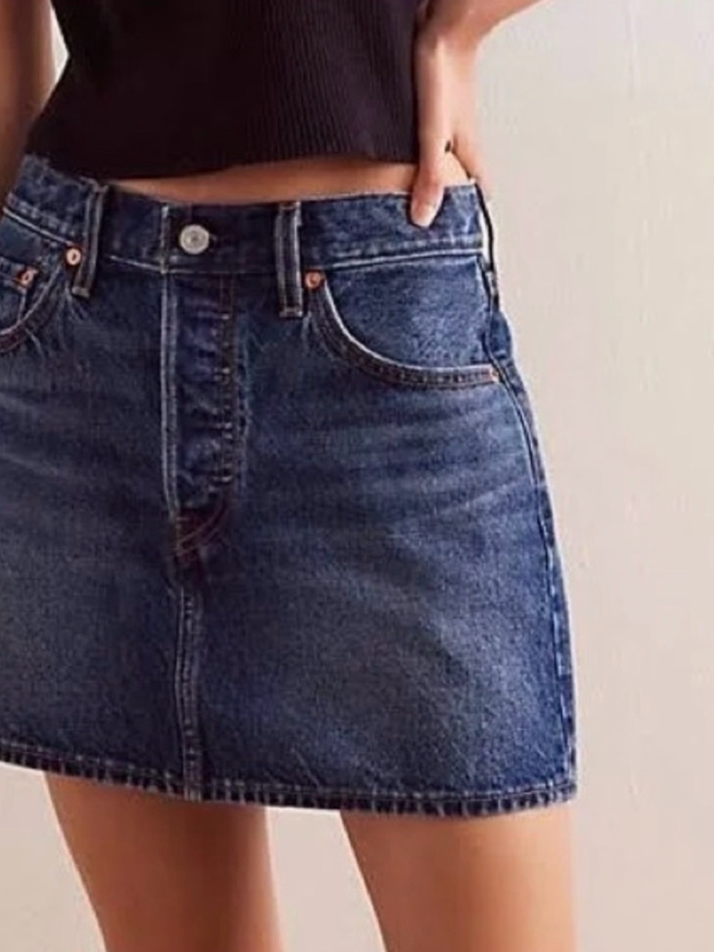 Levis Icon Denim Mini Skirt - Women Size 24